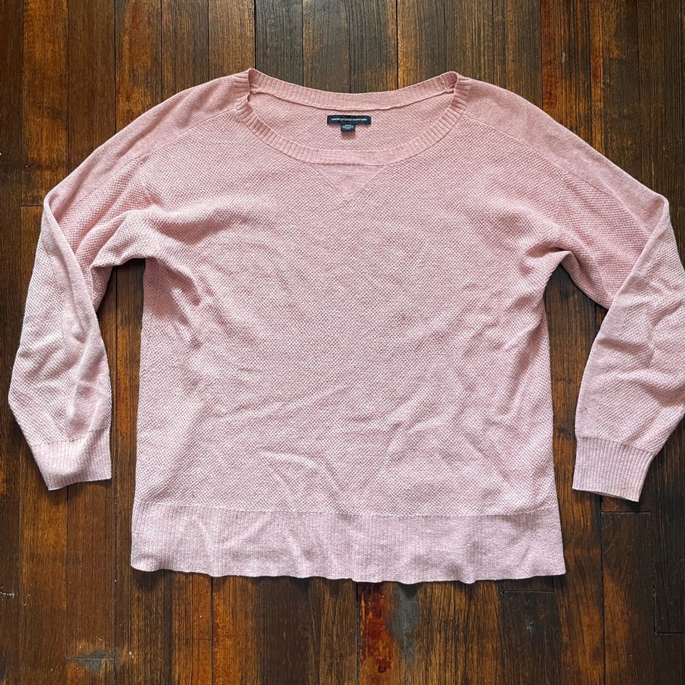American Eagle pullover sweater crewneck mauve pink size medium